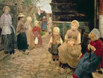 Enfants de pêcheurs à Zandroot, 1882 - Fritz von Uhde
